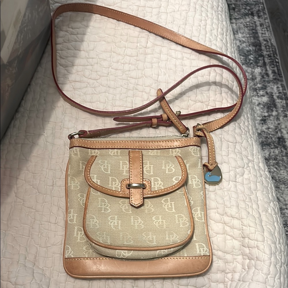 Dooney & Bourke Beige and Tan Crossbody Bag